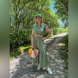 Gibsonlook Lindsey Utility Maxi Dress NWT size XS